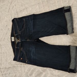 Dark wash Hudson rolled cuff bermuda shorts size 29!